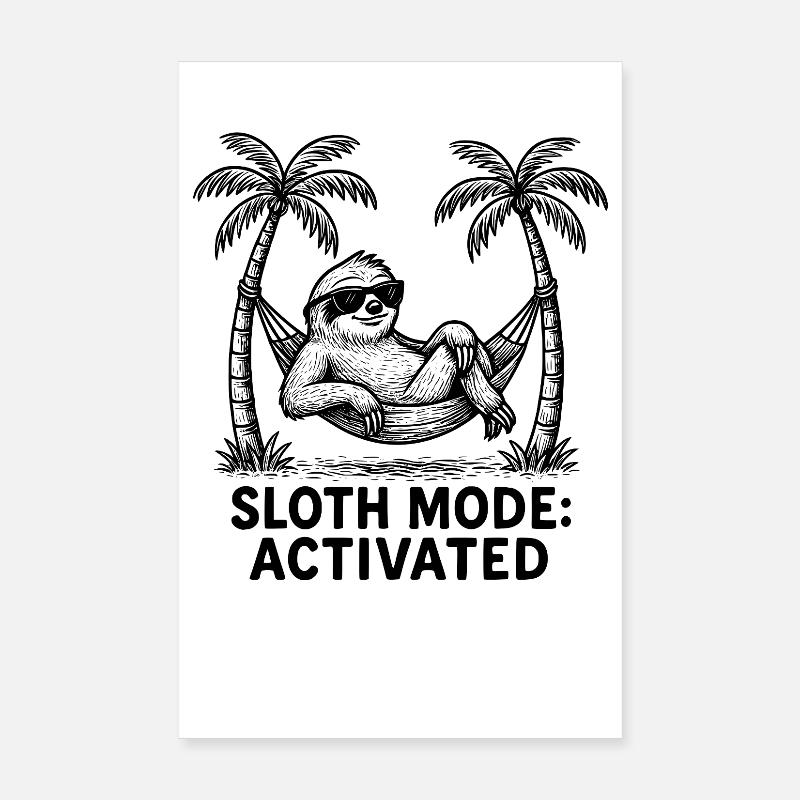 Mode paresseux : Travail de refroidissement activé Poster 20 x 30 cm