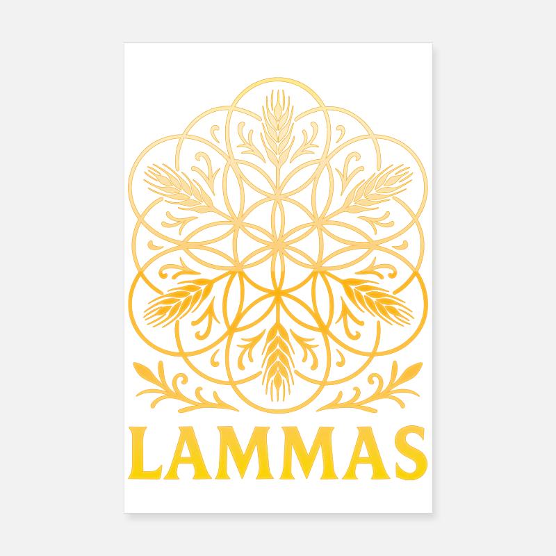 Lammas - Fleur de Vie à partir de Grain Poster 20 x 30 cm