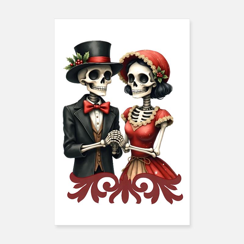 Weihnachtsromantik der Knochen. Poster 20x30 cm