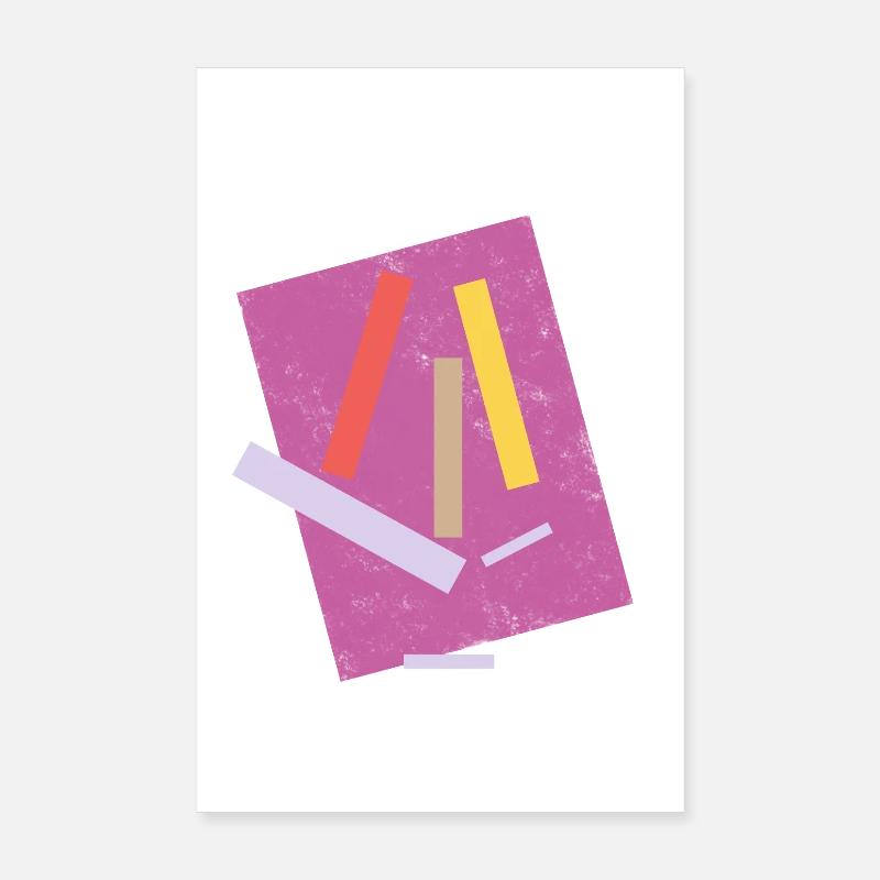 Abstract Colored Lines Composition Poster 8" x 12" (20x30 cm)
