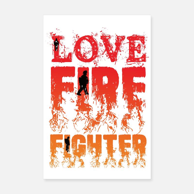 L'amour combat le feu Poster 20 x 30 cm