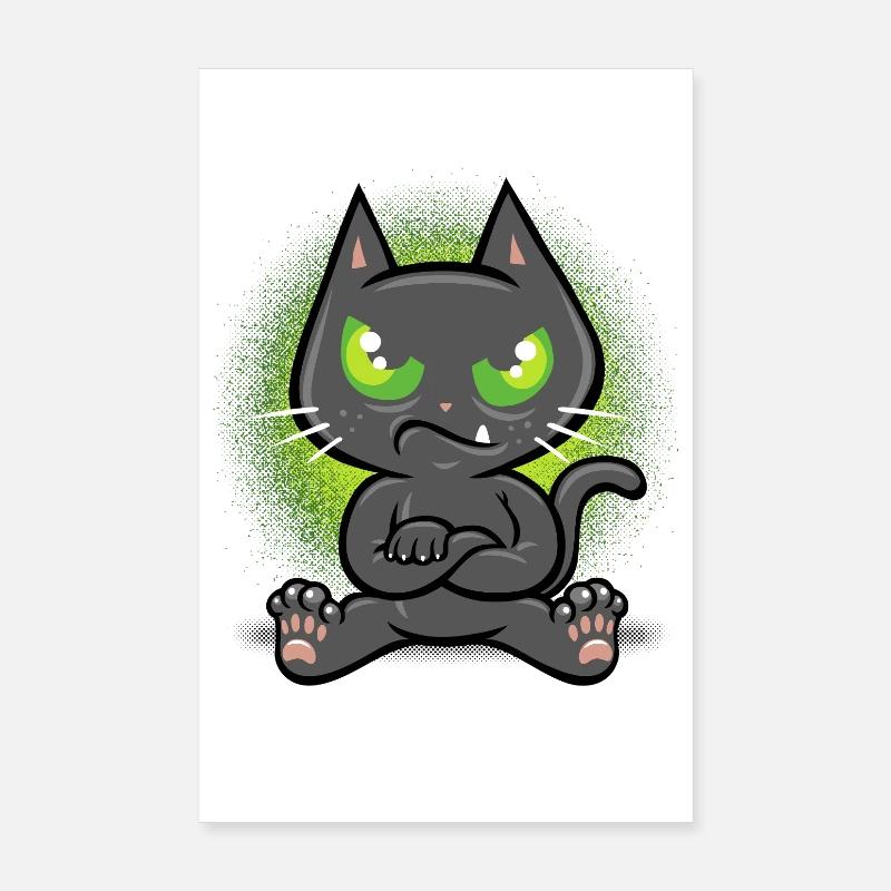 Störrische Katze Poster 20x30 cm