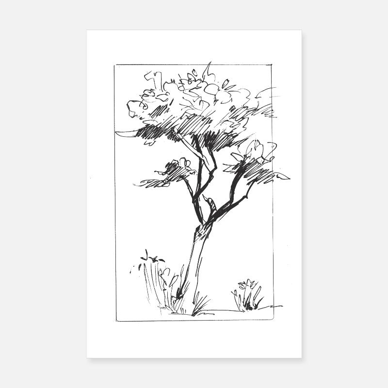 Tree sketch Poster 8" x 12" (20x30 cm)