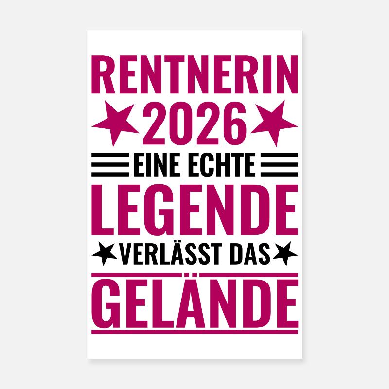 Retraité 2026 Une légende quitte le site Poster 20 x 30 cm