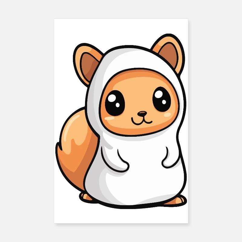 Eichhörnchen Halloween Geist Poster 20x30 cm