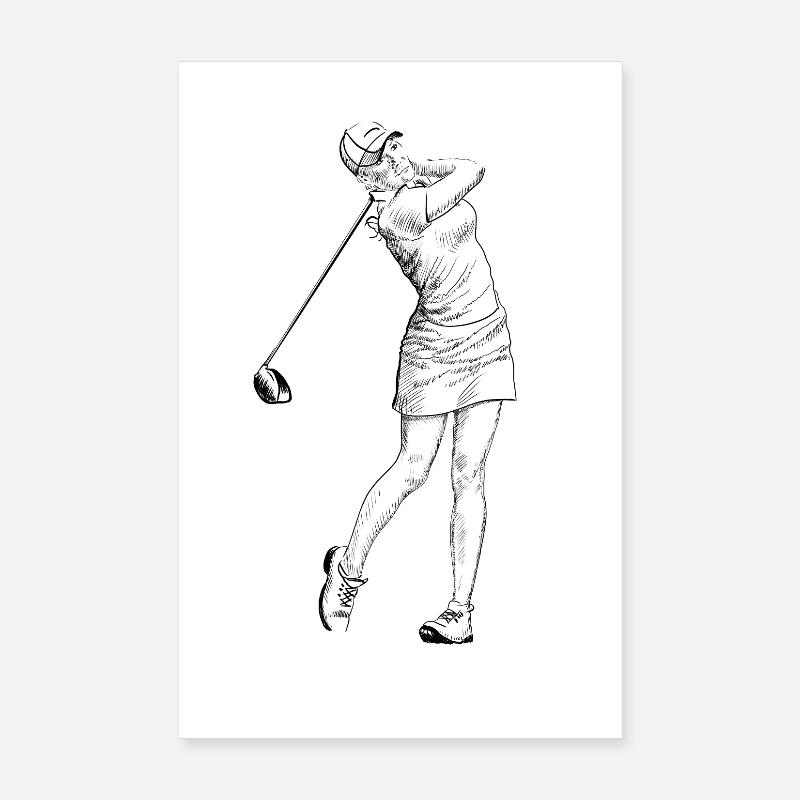 Golfer Poster 8" x 12" (20x30 cm)