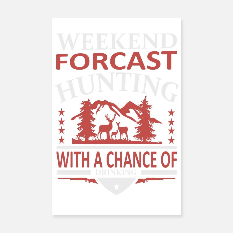 Week-end de chasse Poster 20 x 30 cm