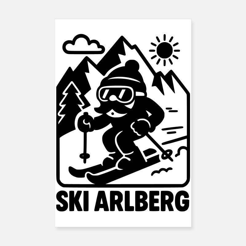ski arlberg Poster 20x30 cm