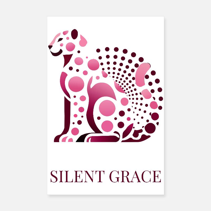 Silent Grace  elegante Katze Poster 20x30 cm