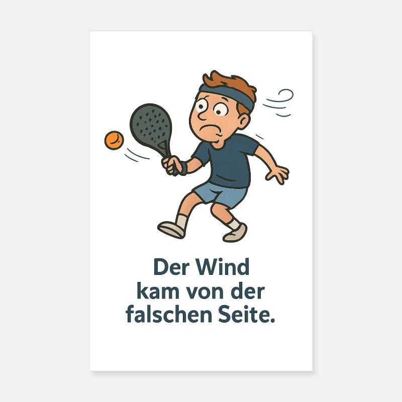 Windversetzter Padelwitz - Poster 20x30 cm - Weiß