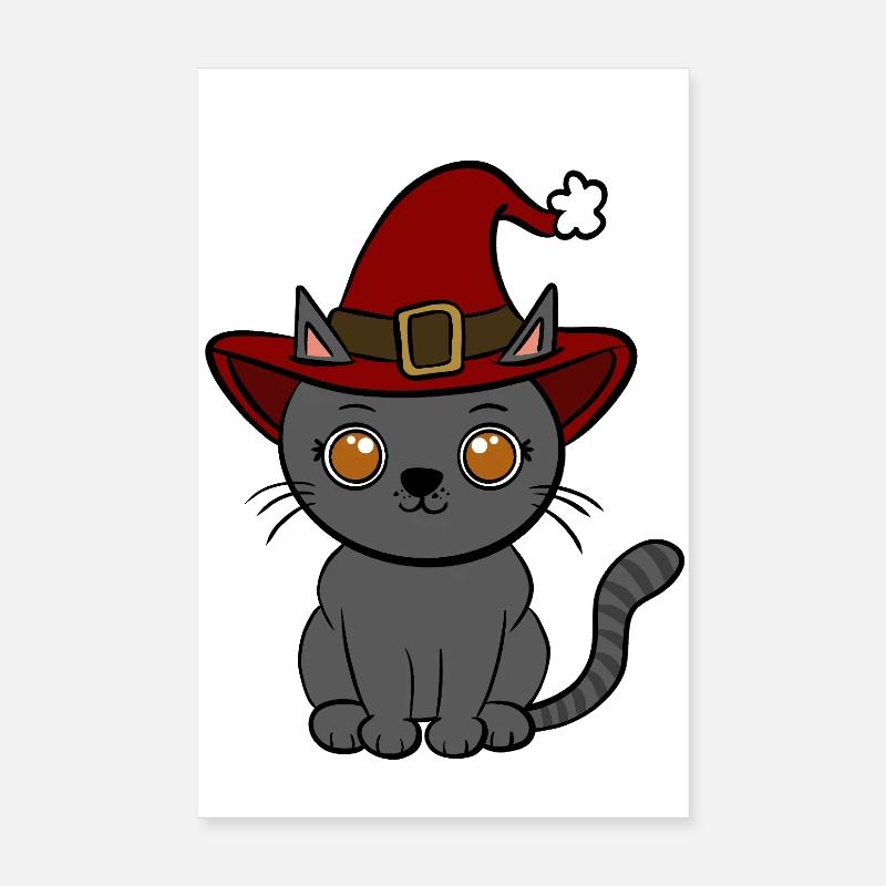 Noël chat Poster 20 x 30 cm