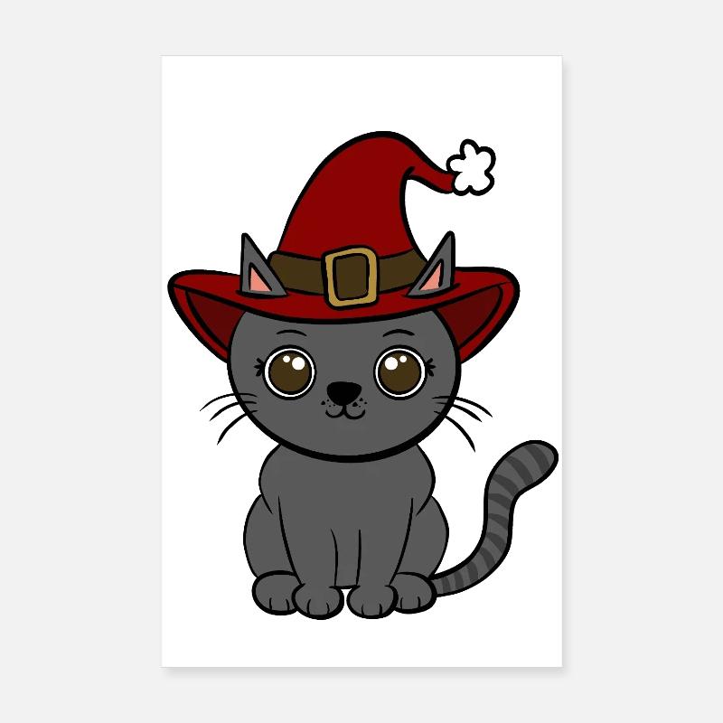 Cat Christmas Poster 8" x 12" (20x30 cm)