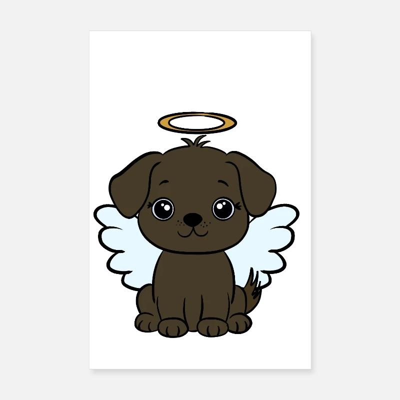 Chien avec des ailes Poster 20 x 30 cm