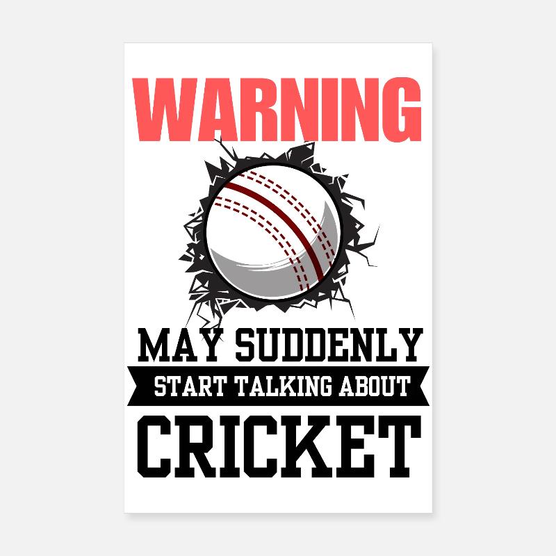 Cricket Lover Cricketer Fan Birthday Dad Poster 8" x 12" (20x30 cm)