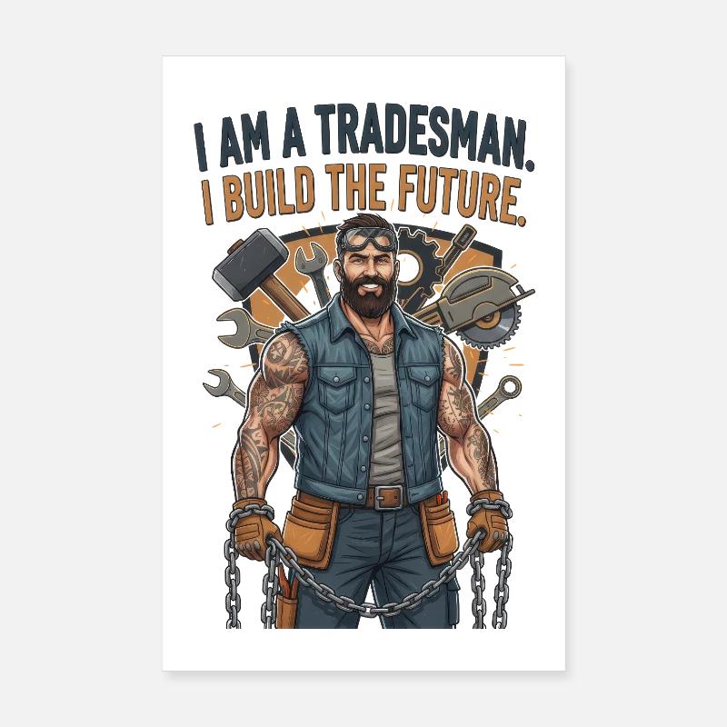 Stolzer Handwerker Handwerks Beruf Geschenk Poster 20x30 cm
