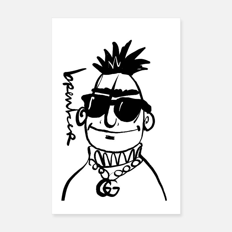 Minimalist Face Line Drawing Poster 8" x 12" (20x30 cm)