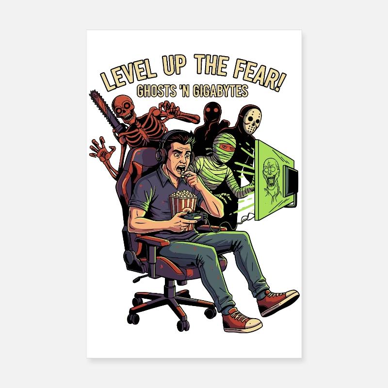 Faites monter la peur : Ghosts N Gigabytes Poster 20 x 30 cm