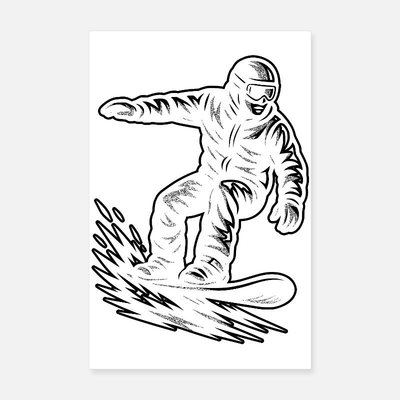 Direkte Snowboard Aussage Poster 20x30 cm