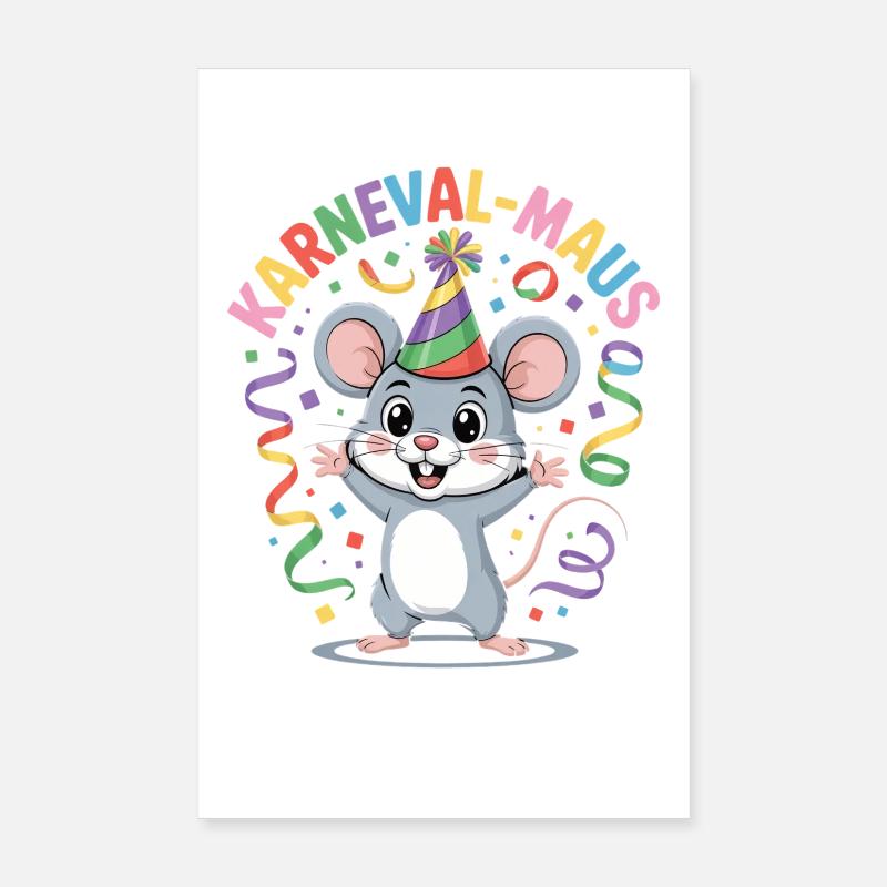 CARNIVAL MOUSE Poster 8" x 12" (20x30 cm)
