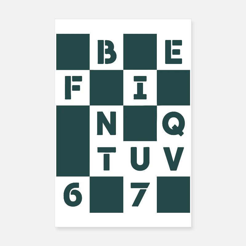 Cipher Grid Letters Poster 8" x 12" (20x30 cm)