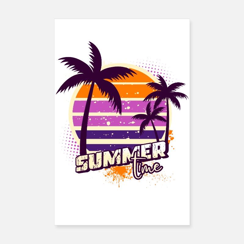 Palmiers coucher – Summer Time Poster 20 x 30 cm