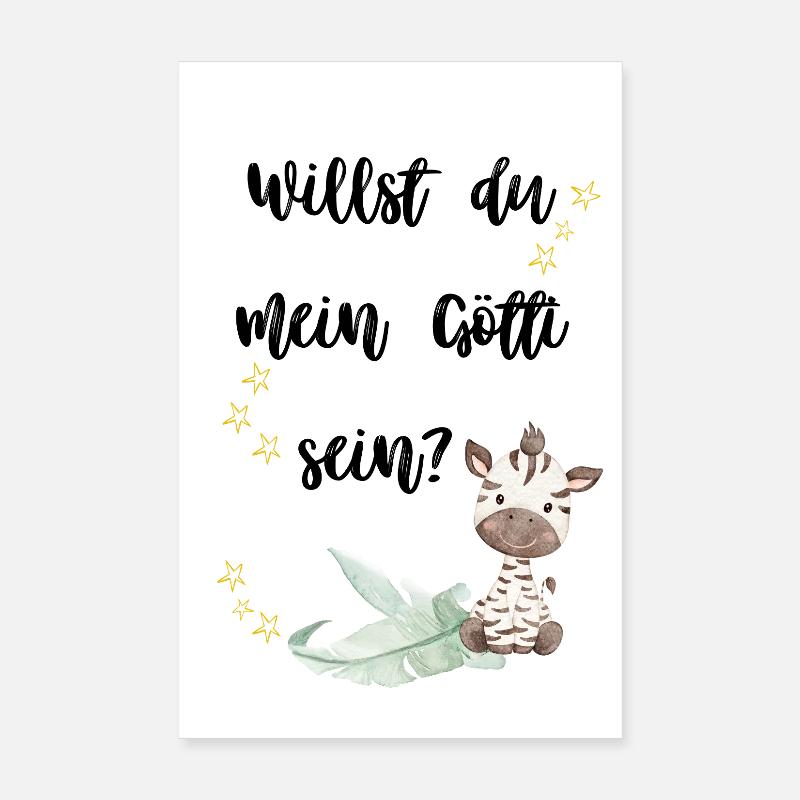 Veux-tu être mon parrain ? Poster 20 x 30 cm