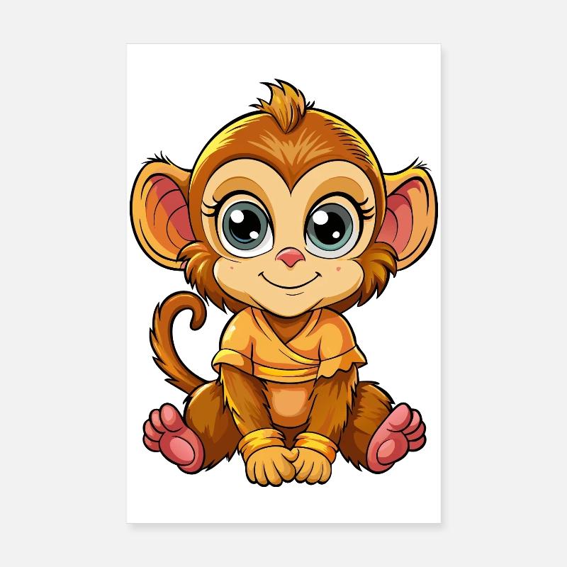 Weiblicher Affe Poster 20x30 cm