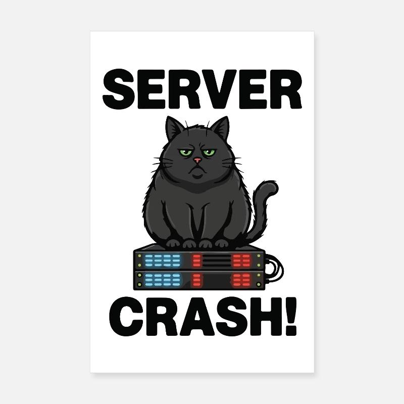 Server Crash Chat Computer Humor Poster 8" x 12" (20x30 cm)
