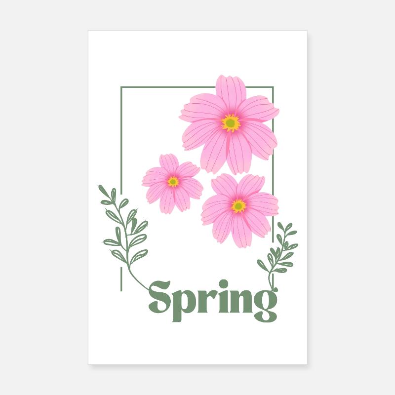Spring Blumen Design Rosa Poster 20x30 cm