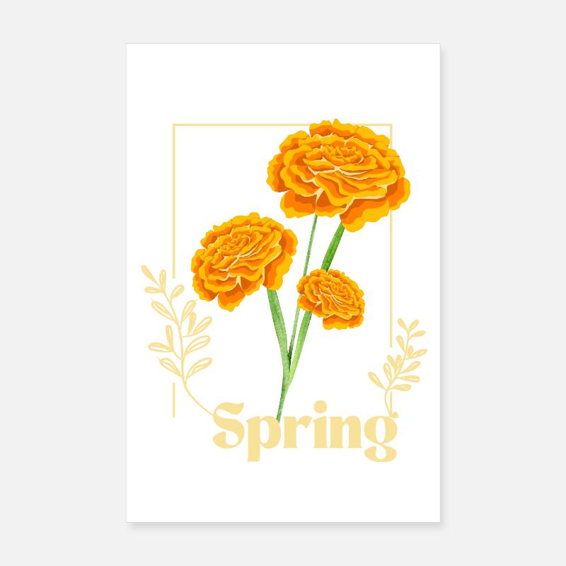 Spring Blumen Orange Poster 20x30 cm