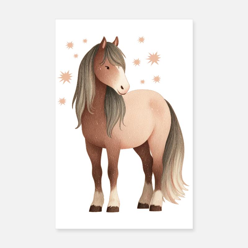 Étoiles de cheval Poster 20 x 30 cm
