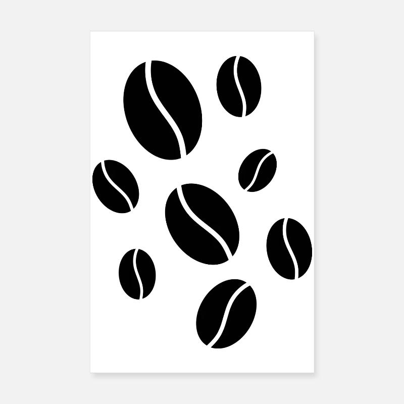 Falling Coffee Beans Poster 8" x 12" (20x30 cm)