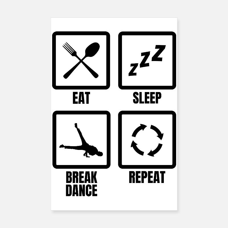 Breakdancer Daily Routine Poster 8" x 12" (20x30 cm)