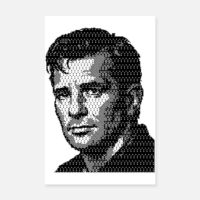 Jack Kerouac Halftone Portrait Poster 8" x 12" (20x30 cm)