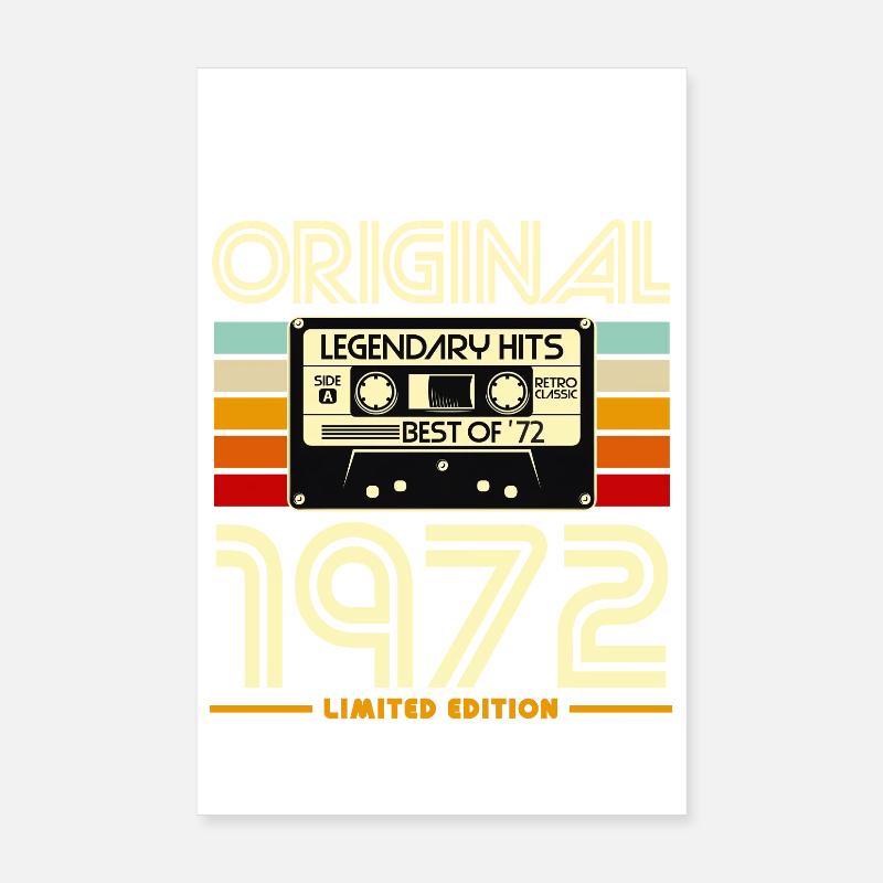 Cassette Originale 1972 Rétro Poster 20 x 30 cm