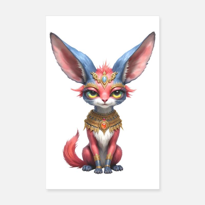 Pharaon Chat de Cristal et d’Or Poster 20 x 30 cm