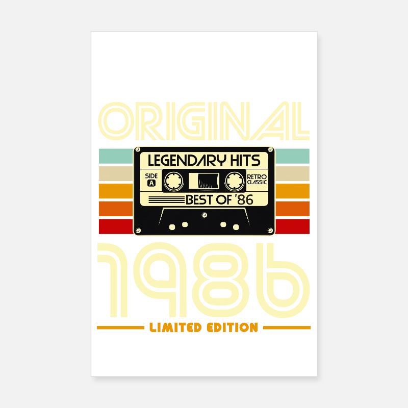 Cassette 1986 Édition Limitée Poster 20 x 30 cm