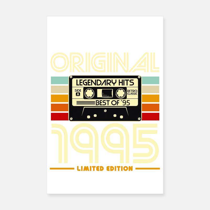 Original 1995 Retro Cassette Poster 8" x 12" (20x30 cm)
