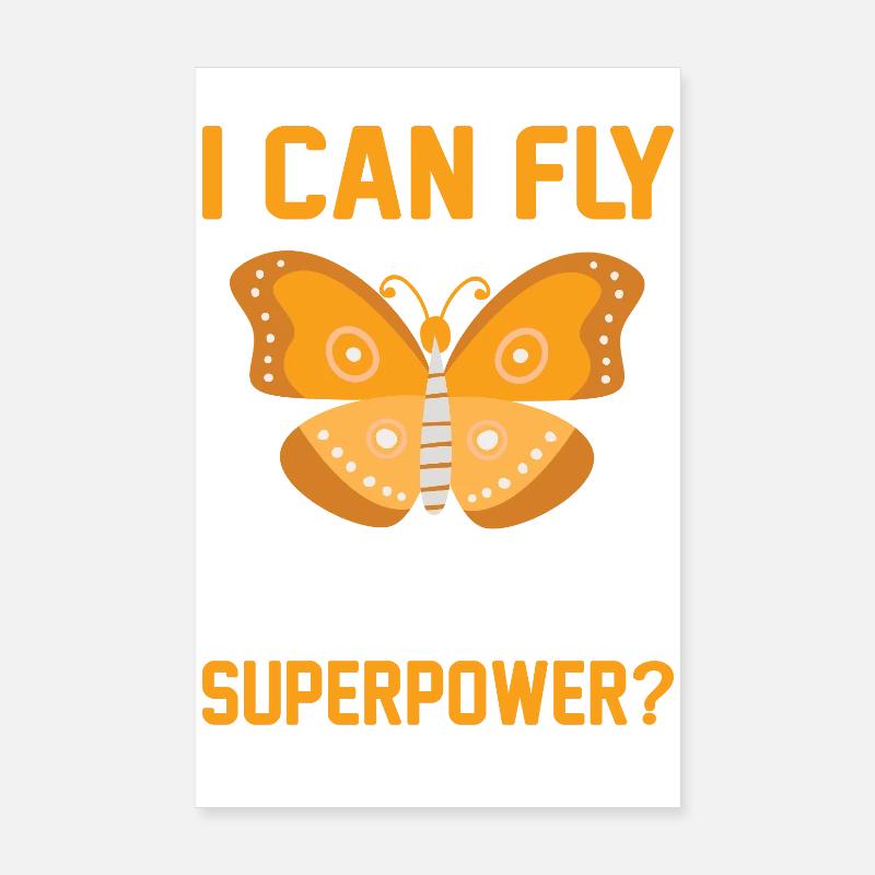 Superpuissance Papillon Poster 20 x 30 cm