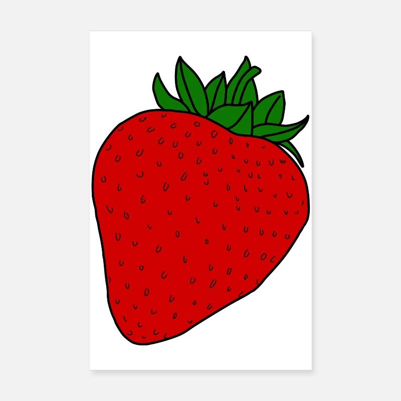 Rote Erdbeere Poster 20x30 cm