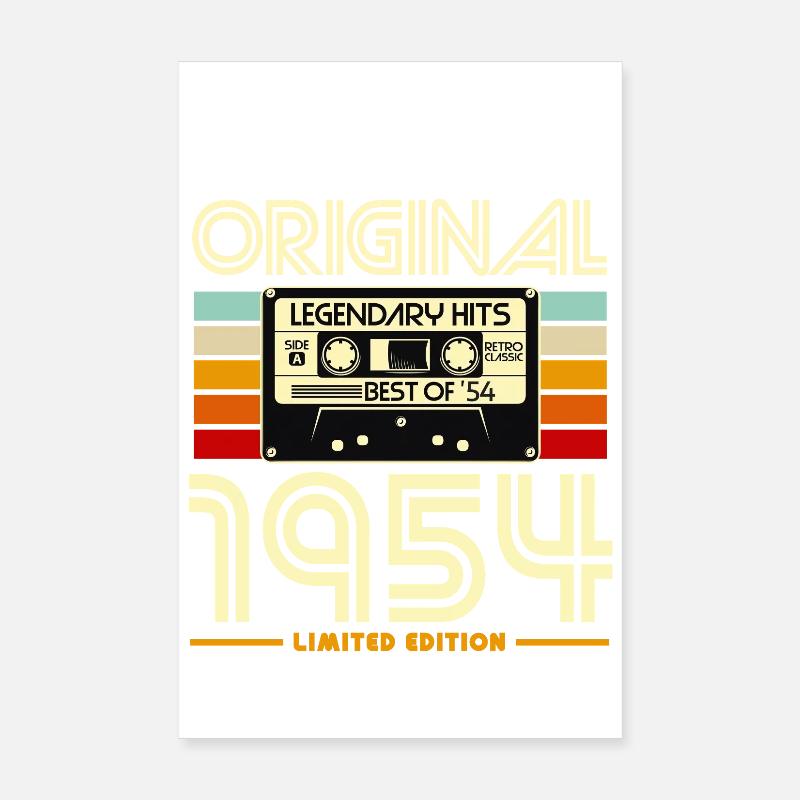 Original 1954 Cassette Retro Poster 20 x 30 cm