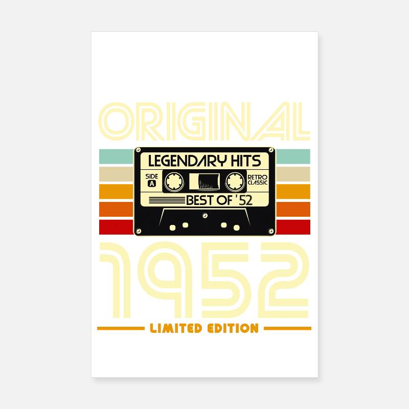 Original 1952 Cassette Retro Poster 20 x 30 cm