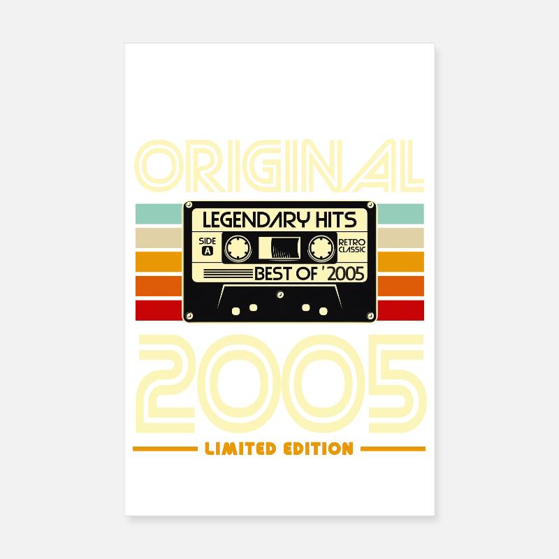 Original 2005 Cassette Retro Poster 20 x 30 cm
