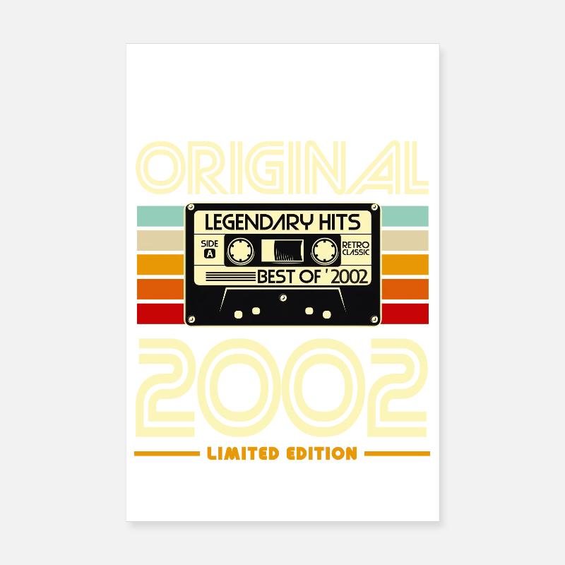 Original Retro Cassette 2002 Poster 8" x 12" (20x30 cm)