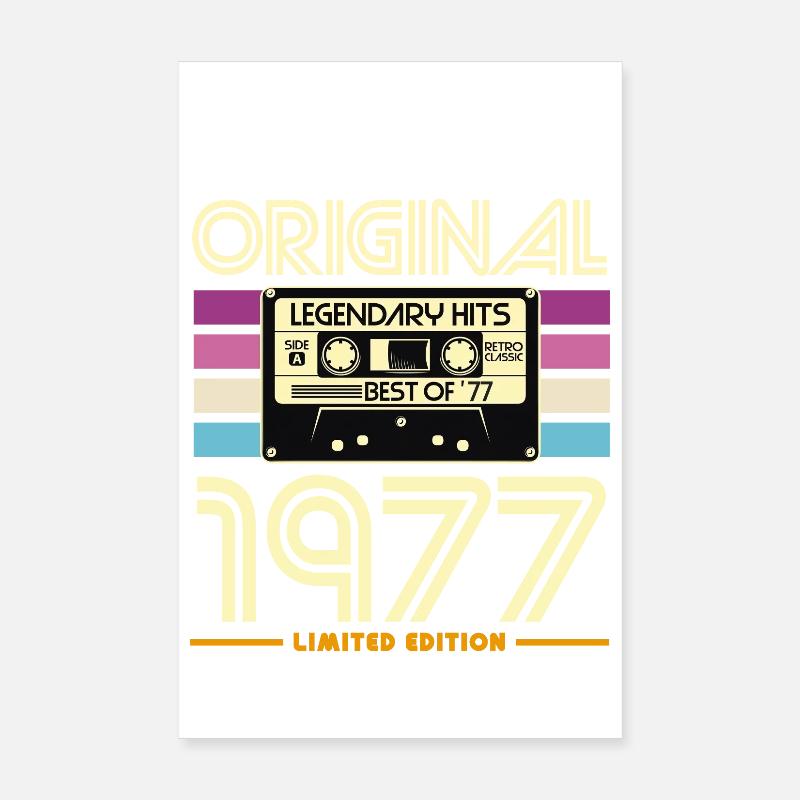 Originale Retro-Kassette von 1977 Poster 20x30 cm