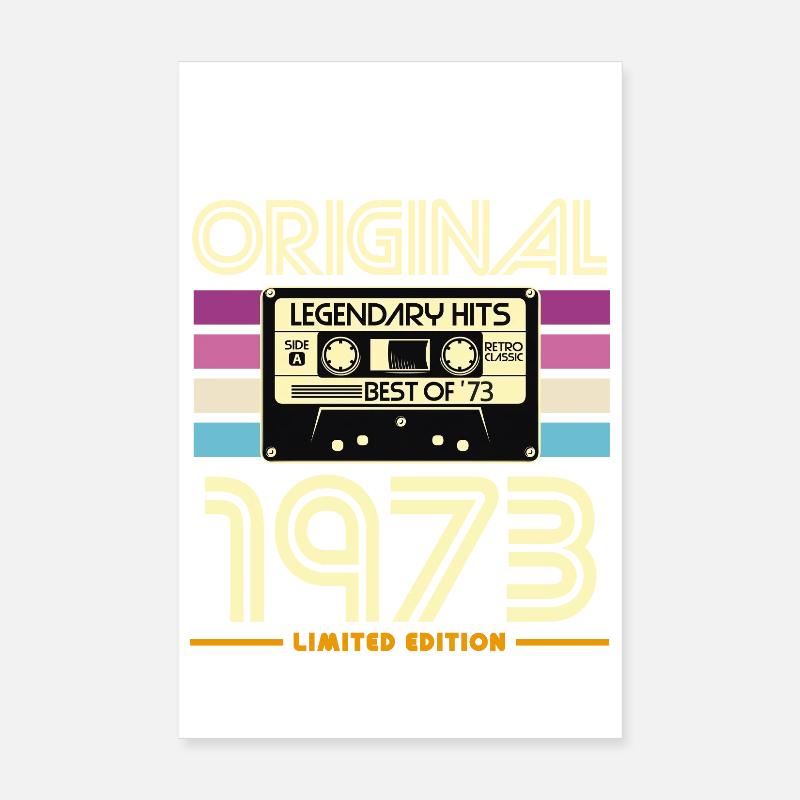Original 1973 Cassette rétro édition limitée Poster 20 x 30 cm