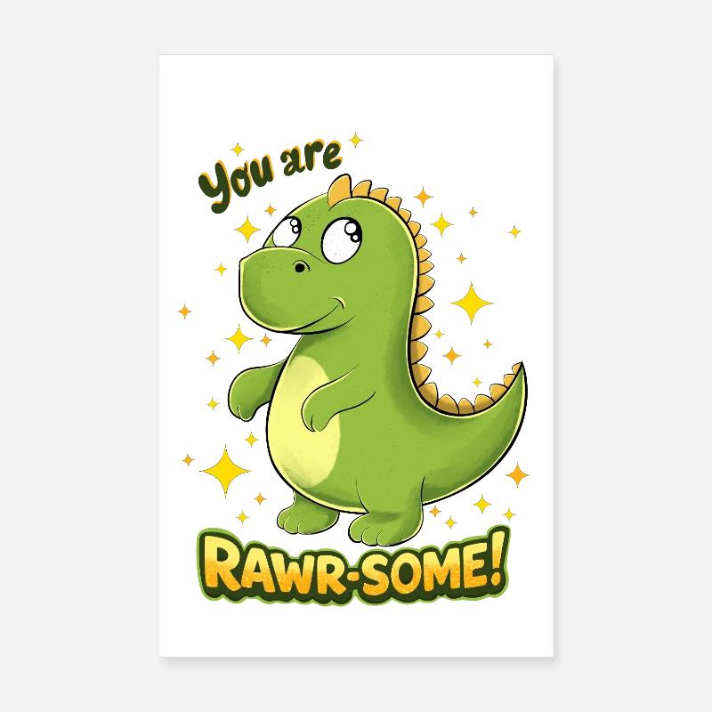 Dino RAWR - QUEL charme Poster 20 x 30 cm