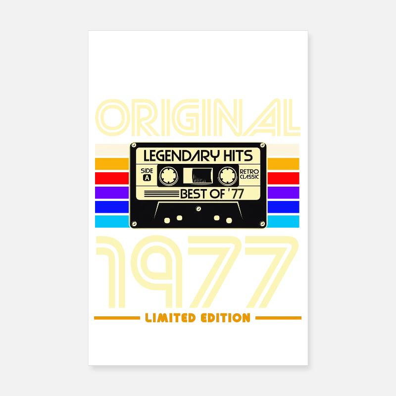 Original 1977 Retro Cassette Poster 20 x 30 cm