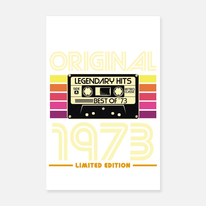 Original 1973 Retro Cassette Poster 20 x 30 cm