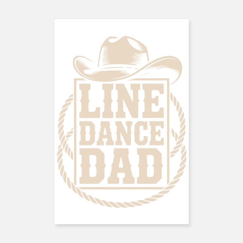 Line Dance Father Poster 8" x 12" (20x30 cm)